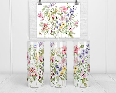 Dragonfly Floral 20 oz insulated tumbler with lid and straw