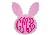 Easter Bunny Girl Monogram Patch - Sew Lucky Embroidery