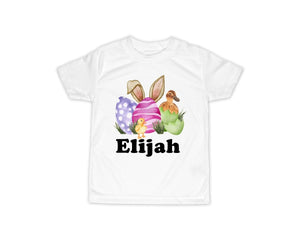 Easter Eggs Personalized Short or Long Sleeves Shirt - Sew Lucky Embroidery