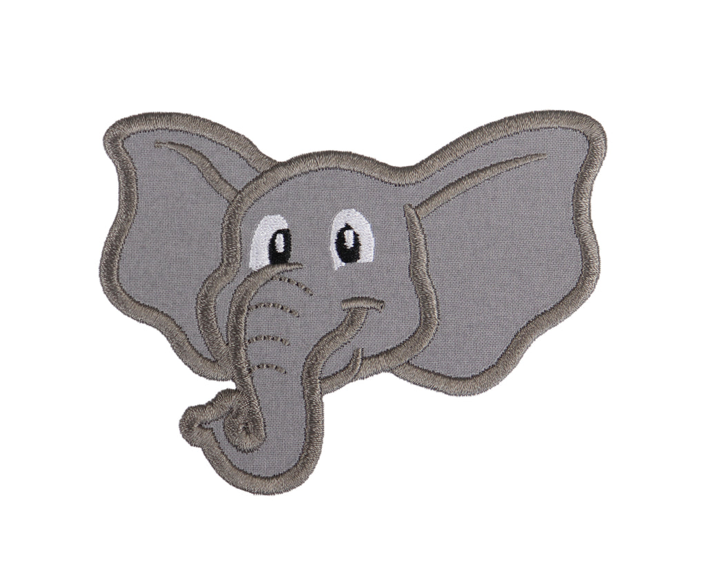 Elephant Head Patch - Sew Lucky Embroidery