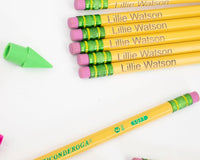 Engraved Back to School Pencils - Sew Lucky Embroidery