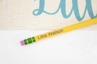 Engraved Back to School Pencils - Sew Lucky Embroidery