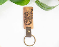 Engraved Wood Keychain - Sew Lucky Embroidery