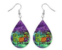 Fab Boo lous Halloween Handmade Wood Earrings - Sew Lucky Embroidery