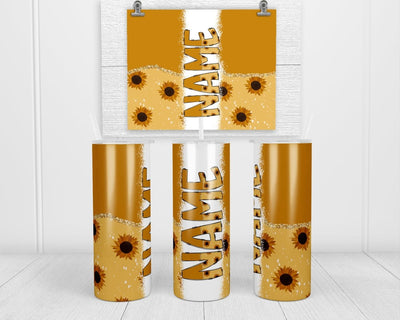 Fall Sunflowers Personalized 20oz Insulated Tumbler with Lid and Straw