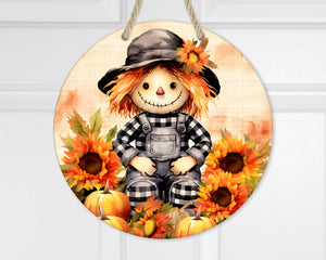 Fall Scarecrow Door Hanger