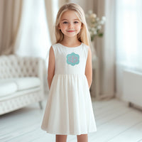 Fancy Monogram Embroidery Patch Scroll Frame Applique for Baby Girl Clothes, Backpacks, Quilts, or Personalized Gift Projects - Sew Lucky Embroidery