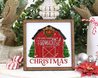 Farmhouse Christmas Tier Tray Sign - Sew Lucky Embroidery