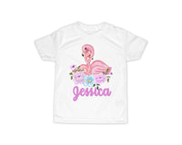 Flamingos Personalized Short or Long Sleeves Shirt - Sew Lucky Embroidery