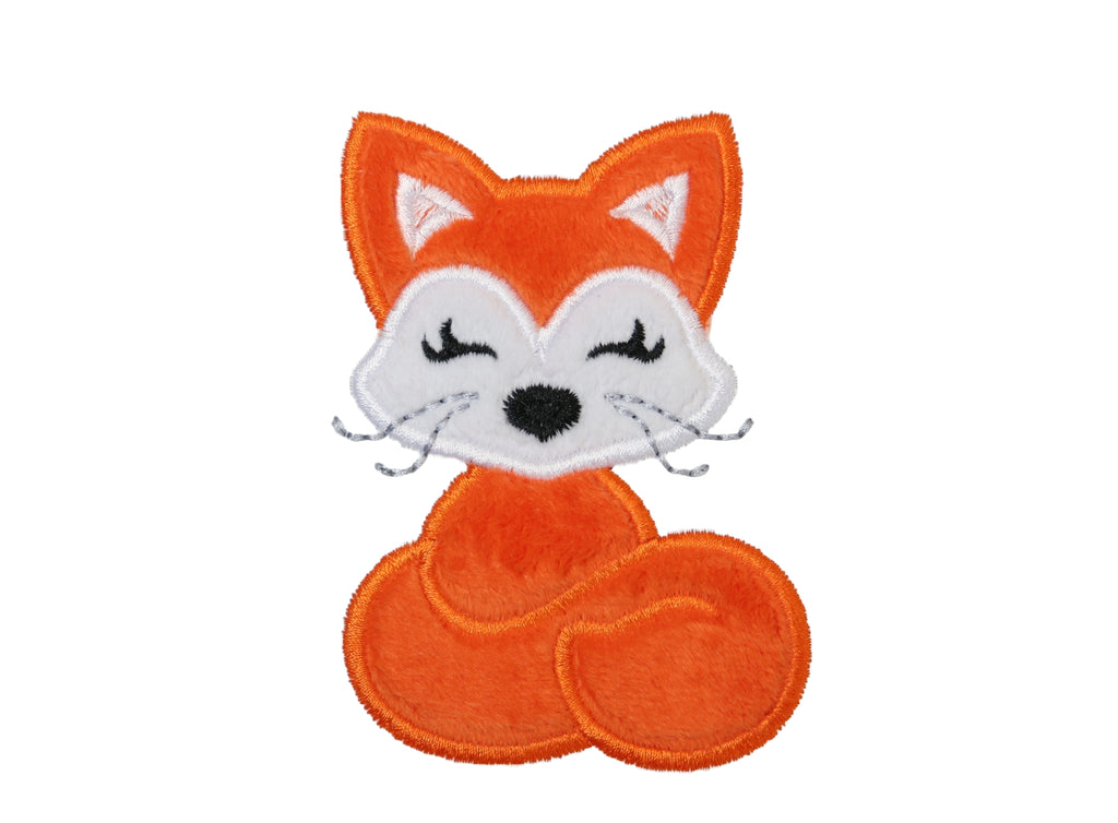 Friendly Fox Sew or Iron on Patch - Sew Lucky Embroidery