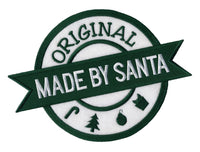 Made by Santa Christmas Sew or Iron on Embroidered Patch - Sew Lucky Embroidery