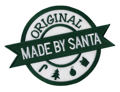 Made by Santa Christmas Sew or Iron on Embroidered Patch