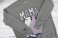 Personalized Mama Embroidered Sweatshirt - Baby Clothes Inside! - Mama Shirt - Mom Shirt - Sew Lucky Embroidery