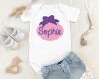 Personalized Bow Frame Name Patch – Custom Embroidered Patch for Girls Backpacks, Jackets, or Clothes – Iron-On or Sew-On - Sew Lucky Embroidery