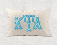 Watercolor Monogram Custom Personalized Sew or Iron on Patch - Sew Lucky Embroidery