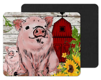 Pig Farm Mouse Pad - Sew Lucky Embroidery