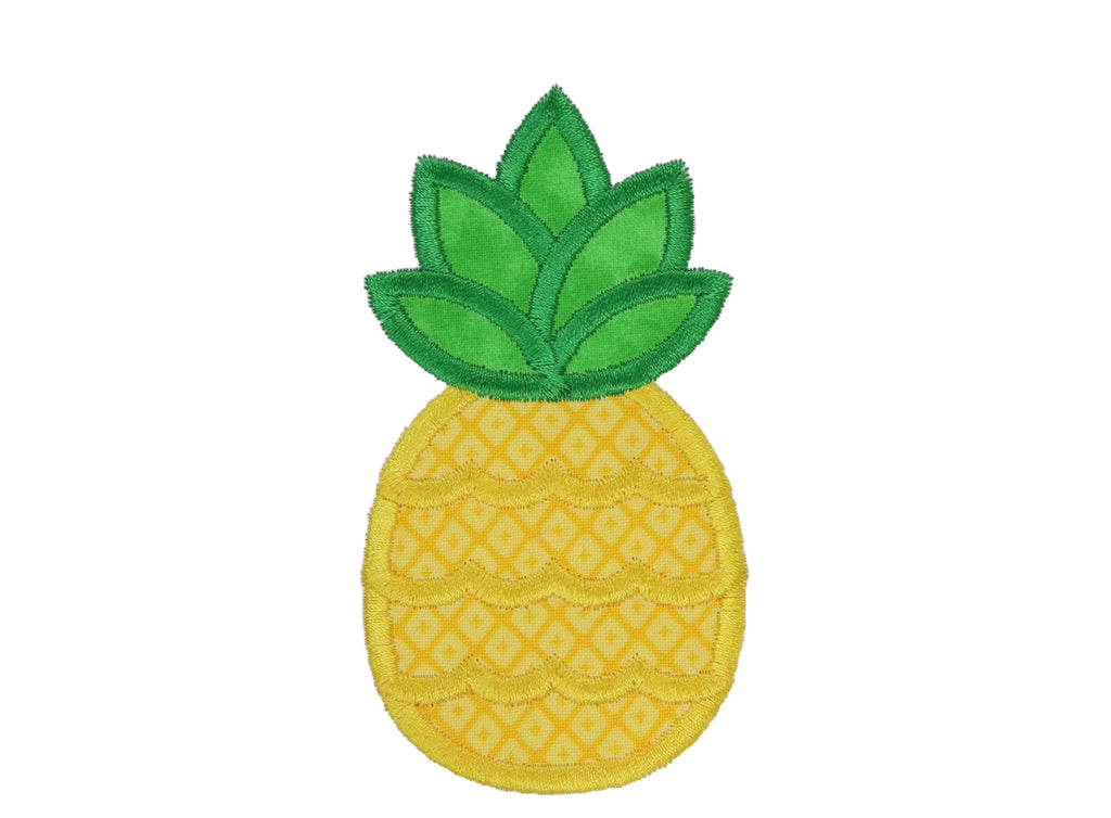 Pineapple Sew or Iron on Patch - Sew Lucky Embroidery
