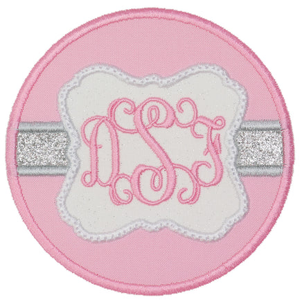 Pretty Monogram Personalized Monogram Patch for Girls Embroidered Circle Patch Custom Name Iron On or Sew On for Backpacks and Gifts - Sew Lucky Embroidery