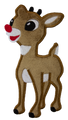 Rudolph Sew or Iron on Embroidered Patch