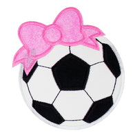 Soccer Ball Personalized Sew or Iron on Embroidered Patch - Sew Lucky Embroidery