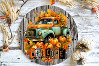 Welcome Fall Truck Door Hanger - Sew Lucky Embroidery