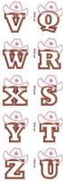 Western Number or Letter Sew or Iron on Patch - Sew Lucky Embroidery