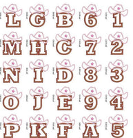 Western Number or Letter Sew or Iron on Patch - Sew Lucky Embroidery