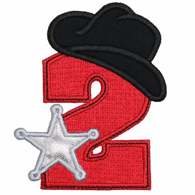 Western Birthday Number Sheriff Badge Sew or Iron on Patch