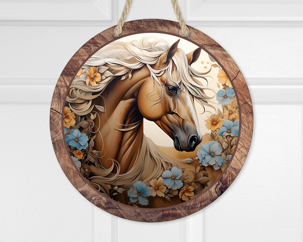 Wild Horse Door Hanger - Sew Lucky Embroidery