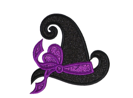 Witch Hat Iron or Sew on Halloween Patch - Sew Lucky Embroidery