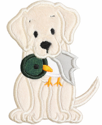 Yellow Duck Hunting Lab Sew or Iron on Patch