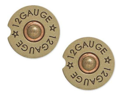 12 Gauge Shotgun Shell Sandstone Car Coasters (Set of Two)