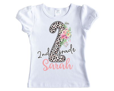 Leopard Back to School Personalized Shirt