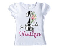Black Stripes Back to School Personalized Shirt - Sew Lucky Embroidery