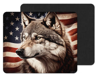 American Wolf Mouse Pad - Sew Lucky Embroidery