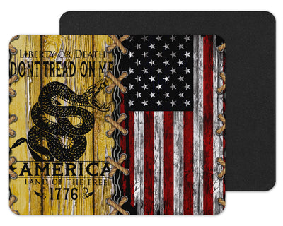 America and Tread Flag Mouse Pad