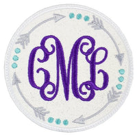 Arrows Monogram Patch - Sew Lucky Embroidery
