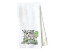 As for Me and My House We Will Serve the Lord Kitchen Towel - Waffle Weave Towel - Microfiber Towel - Kitchen Decor - House Warming Gift - Sew Lucky Embroidery
