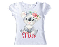 Baby Koala Personalized Girls Shirt - Sew Lucky Embroidery