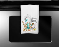 Baking Gnome Waffle Weave Microfiber Kitchen Towel - Sew Lucky Embroidery