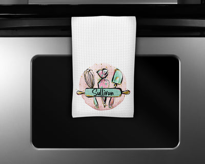 Baking Tools  Personalized Waffle Weave Microfiber Kitchen Towel
