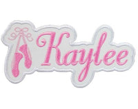 Ballet Slippers Name Patch - Sew Lucky Embroidery