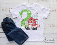 Barn Custom Birthday Personalized Shirt - Sew Lucky Embroidery