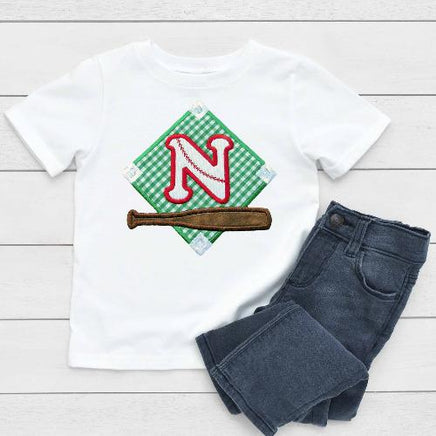 Baseball Field Letter Patch - Sew Lucky Embroidery