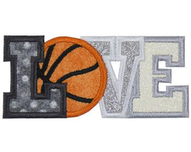Basketball LOVE Patch - Sew Lucky Embroidery