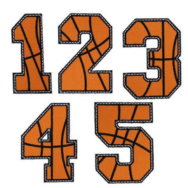 basketball number or letter patch - Sew Lucky Embroidery
