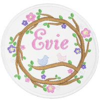 bird nest personalized patch - Sew Lucky Embroidery