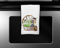 Birds Waffle Weave Microfiber Kitchen Towel - Sew Lucky Embroidery
