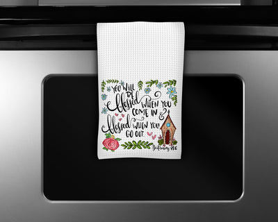Blessed Waffle Weave Microfiber Kitchen Towel