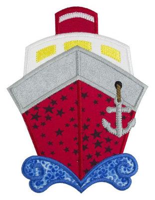 Boat Sew or Iron on Embroidered Patch